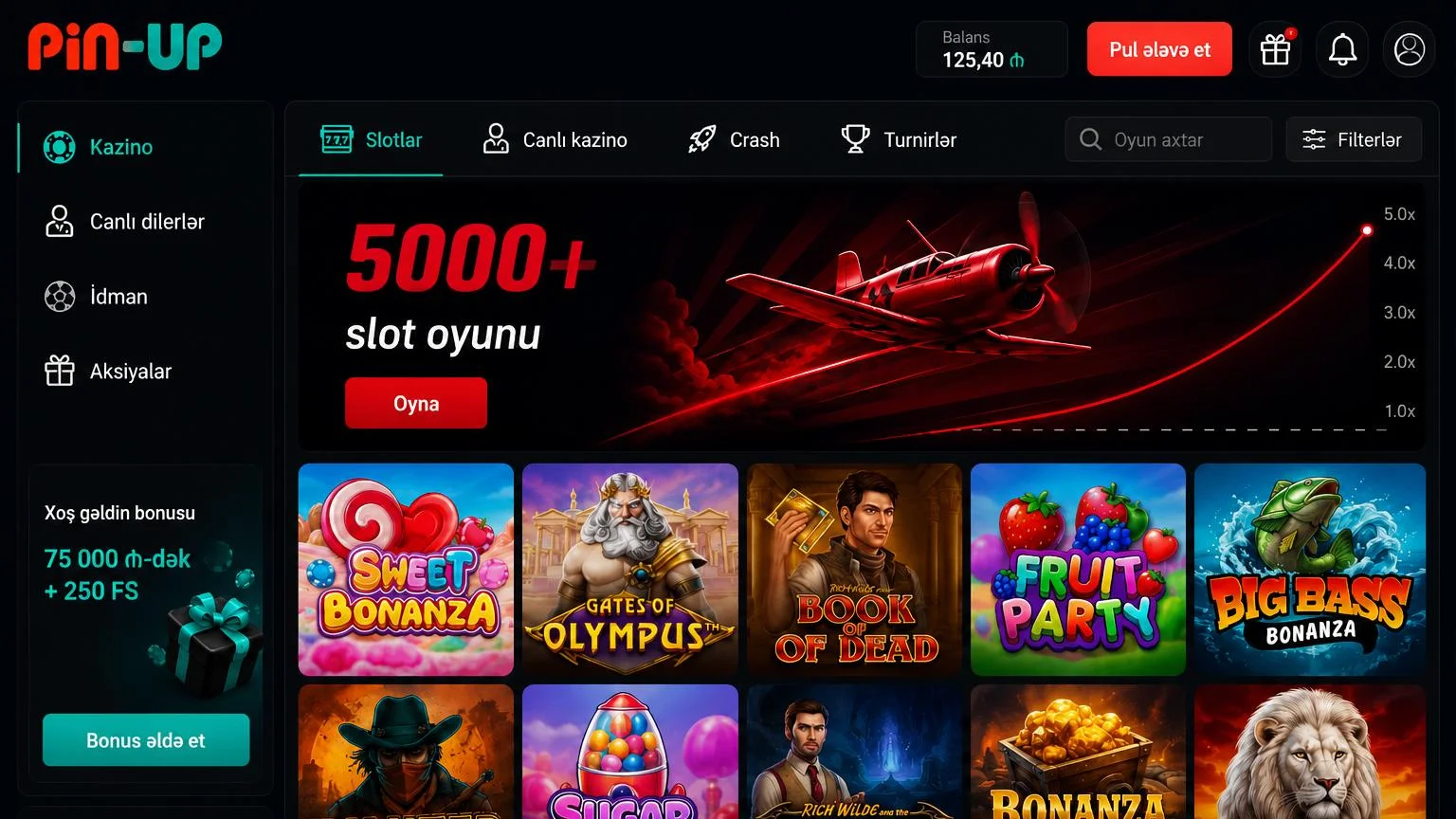 Pin Up platforması — 5000+ oyun, Evolution canlı masalar, şou-oyunlar və provayderlər Pin Up platformasının icmalı — slot, canlı kazino və krash oyunları