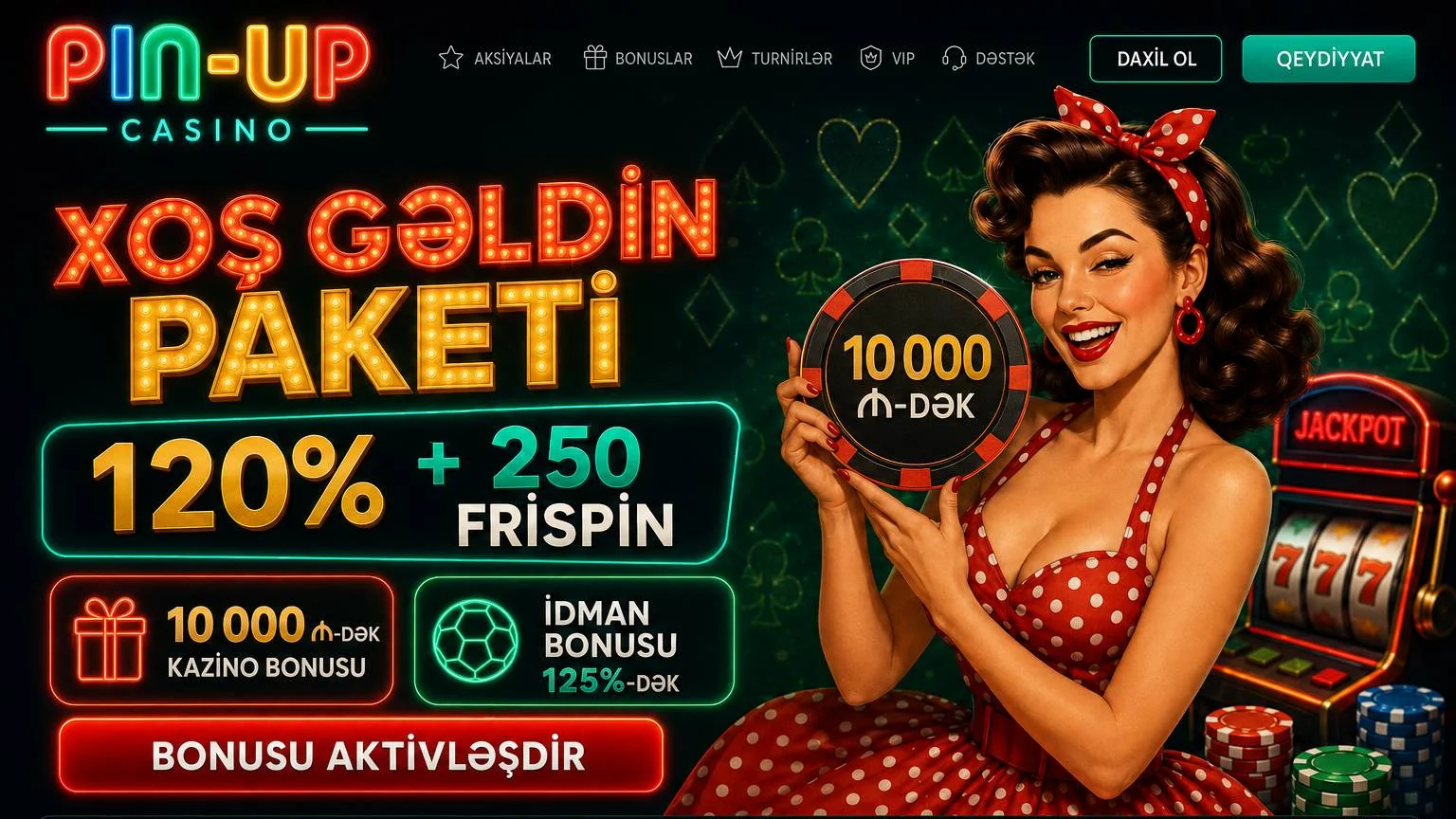 pinup bonus səhifəsi — 120% xoş gəldin paketi, 250 frispin və idman təklifi pinup xoş gəldin paketi və kampaniyalar